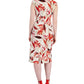 Connected Women's Floral Print Midi Dress Brown Size 6
