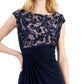 Connected Women's Soutache Bodice Cocktail Dress Blue Size 4