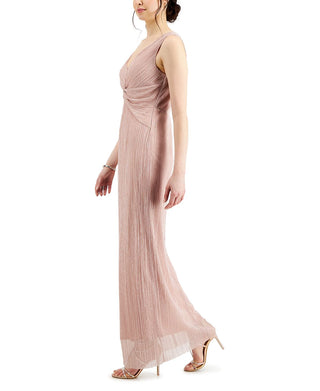 Connected Women's Pleated Twist Front Dress Pink Size 10