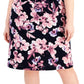Connected Women's Floral Print Popover Midi Dress Pink Size 24W
