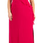 Connected Women's V Neck Ruffle Dress Pink Size 14W
