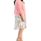 Connected Women's Printed Dress And Mesh Jacket White Size 18W