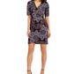 Connected Women's Mini Wrap Sheath Dress Blue Size 14P