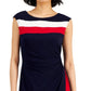 Connected Women's Colorblocked Sheath Dress Red Size 12