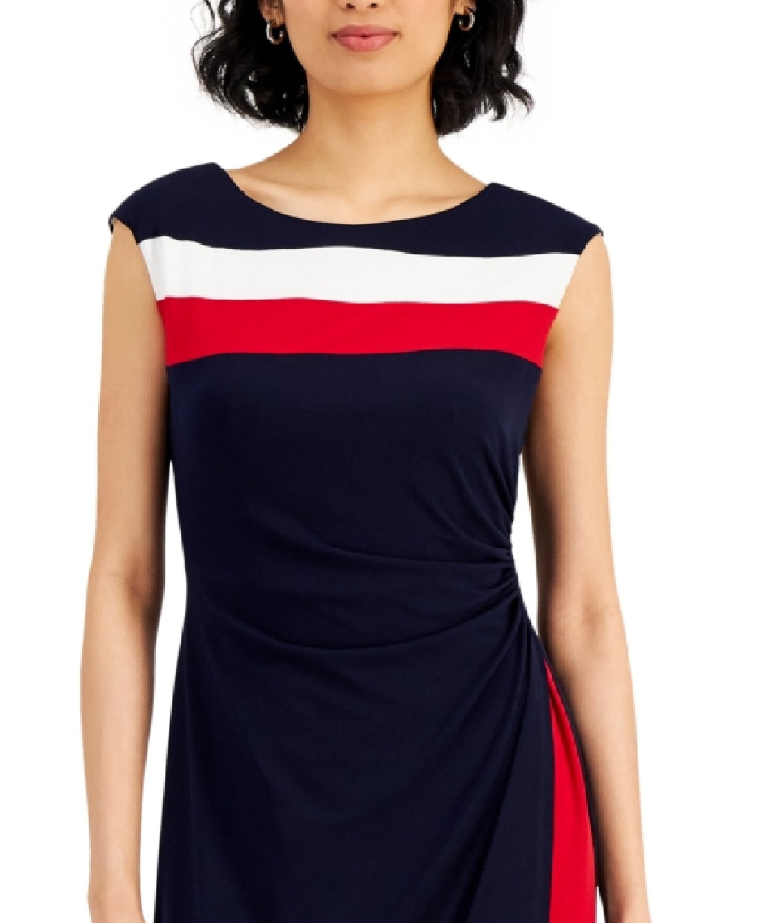Connected Women's Colorblocked Sheath Dress Red Size 12
