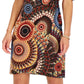 Connected Women's Printed Side Ring Dress Brown Size 14Petite