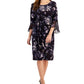 Connected Women's Printed Side Tab Dress Purple Size 4 Petite