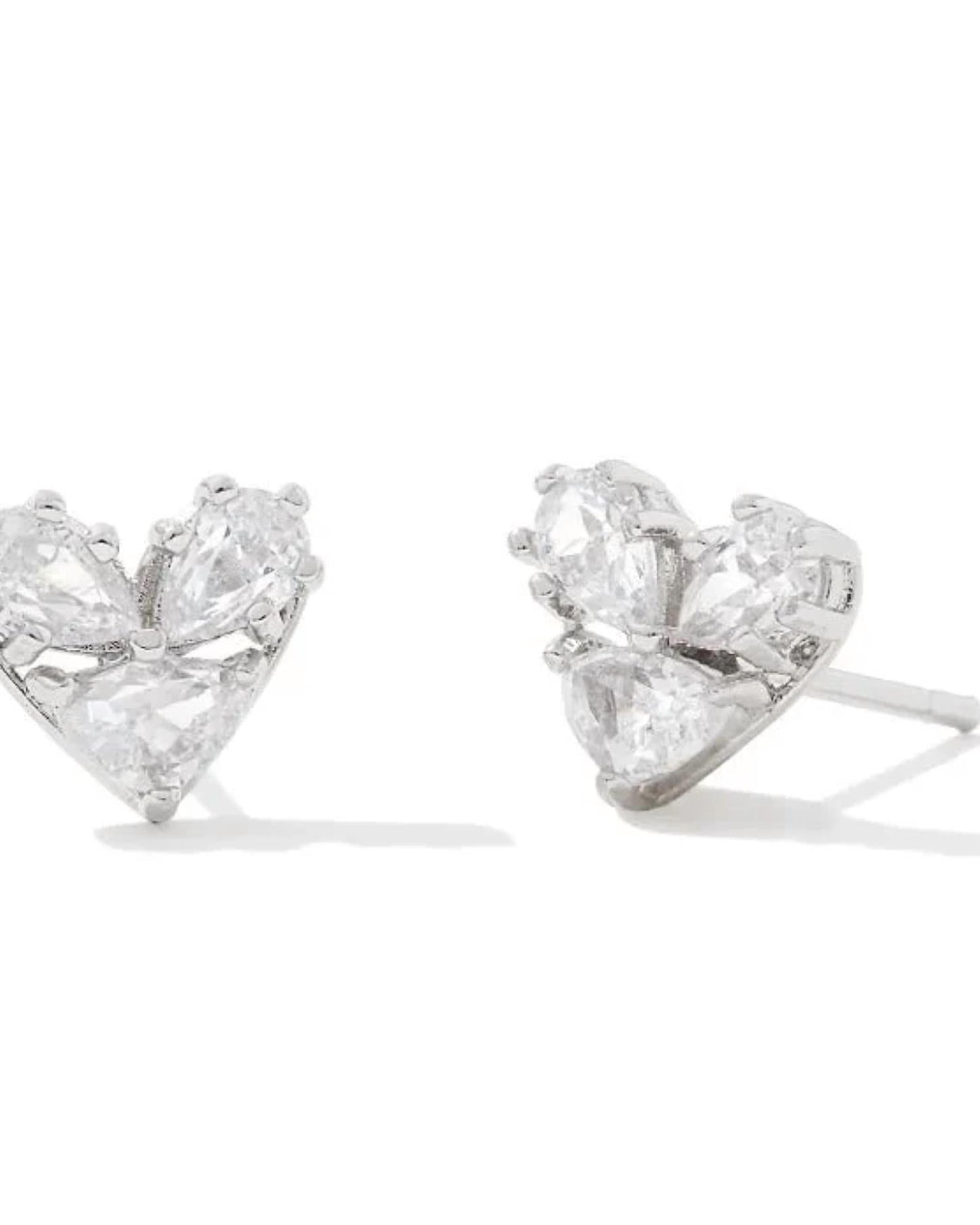 Kendra Scott - Katy Silver Heart Stud Earrings