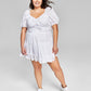 And Now This Women's Trendy Plus Tiered Fit & Flare Dress White Size 4X
