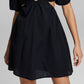 And Now This Women's Keyhole Cotton Mini Dress Black Size Medium