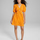And Now This Women's Keyhole Cotton Mini Dress Orange Size S