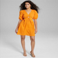 And Now This Women's Keyhole Cotton Mini Dress Orange Size S