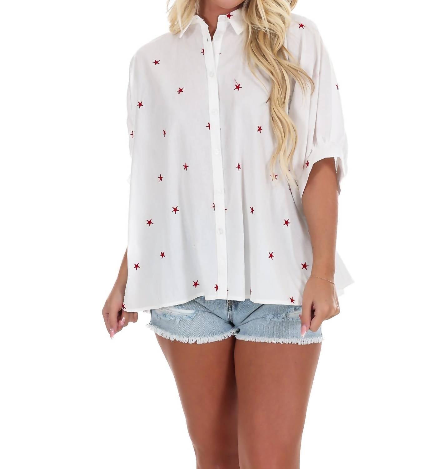 Day + Moon - Freedom Threads Oversized Star Top