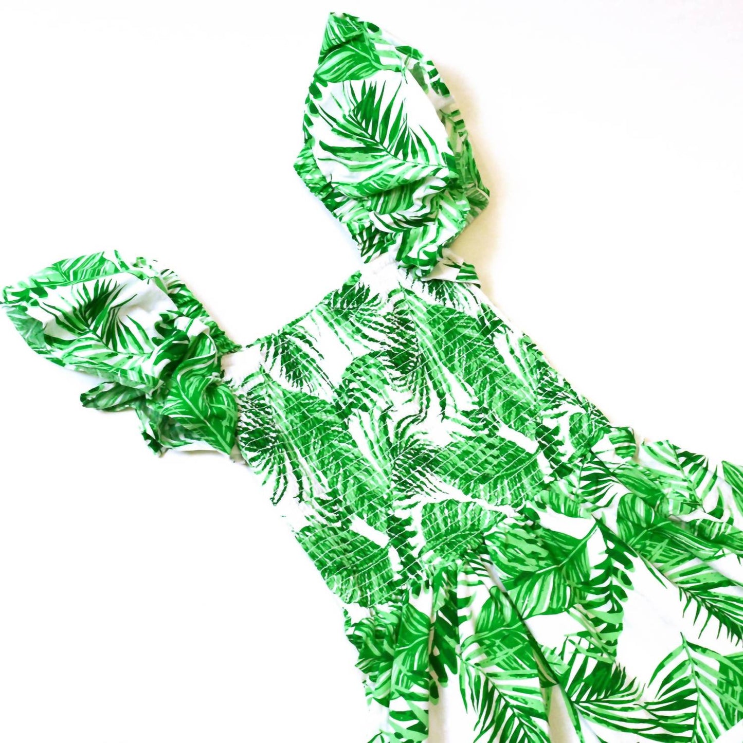 8 Oak Lane - Botanical Smocked Flutter Sleeve Dress