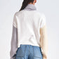 Elan - Boxy Colorblock Turtleneck Sweater Top