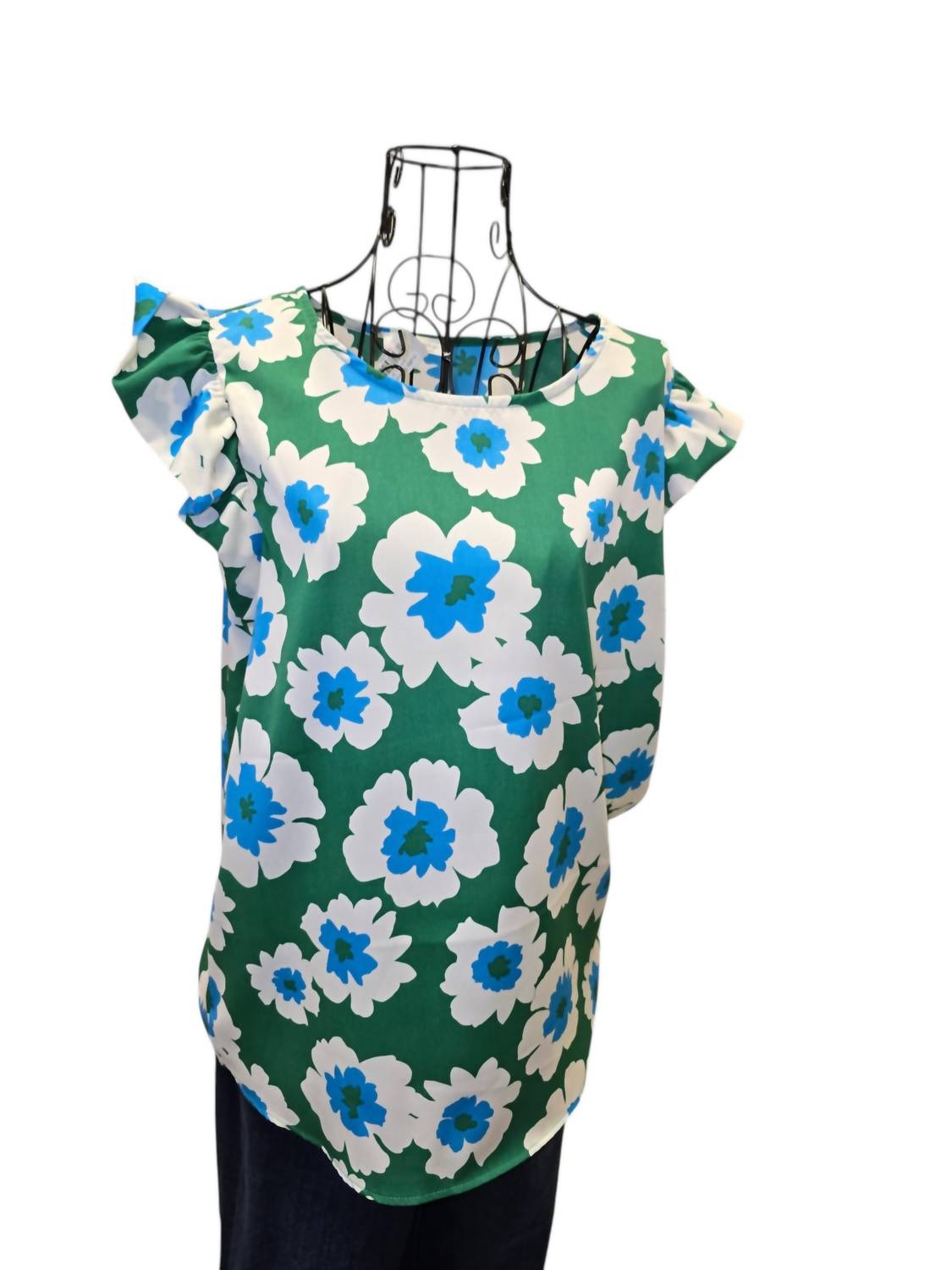 Carole'S Collections - Ruffle Sleeve Top