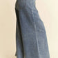 Trendsi - Davi & Dani Patch Pocket Wide Leg Culotte Jeans