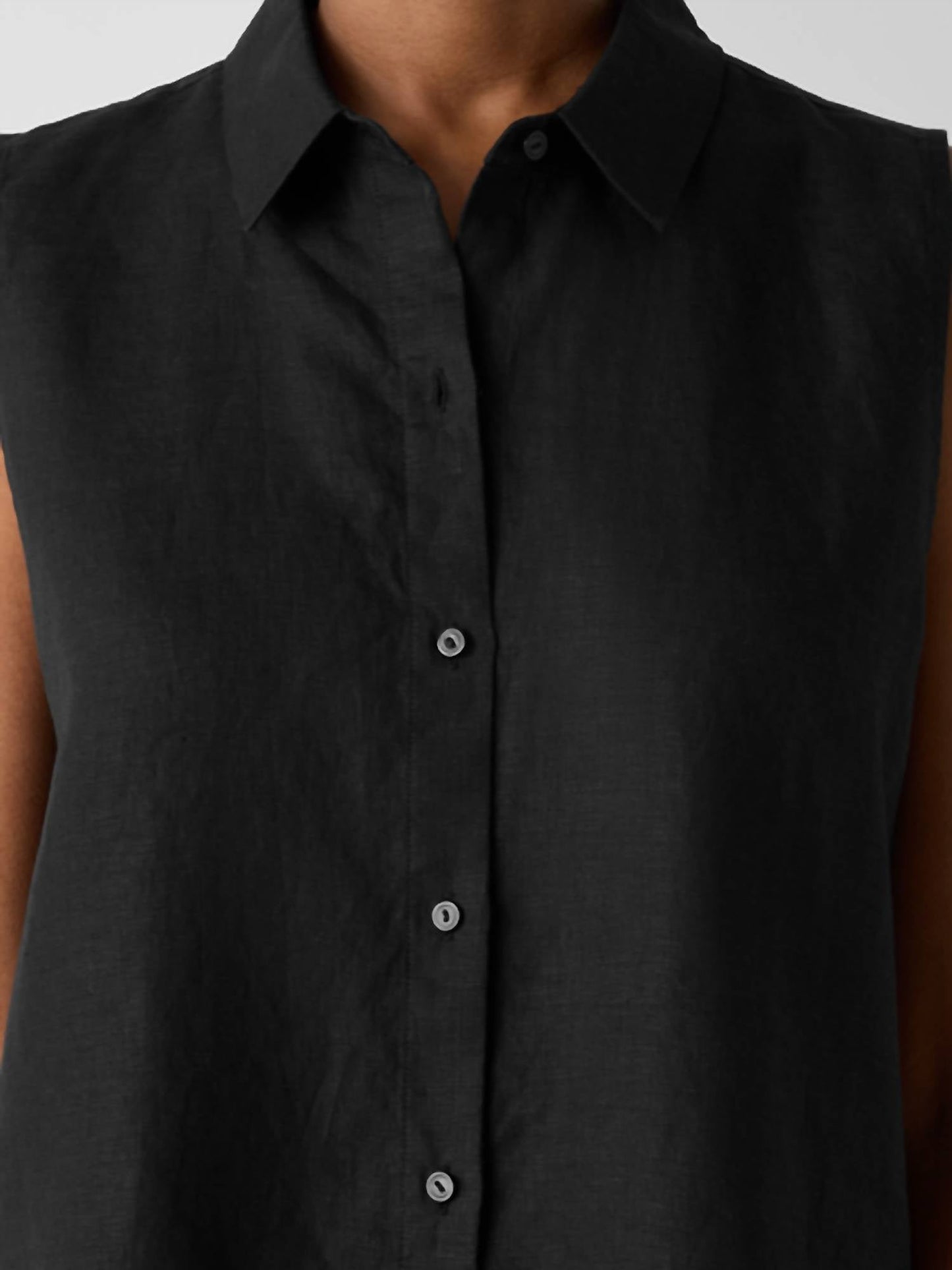 Eileen Fisher - EILEEN FISHER CLASSIC COLLAR SLEEVELESS TOP