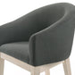 Neroli Set of 2 Gray Fabric Barrel Accent Chairs