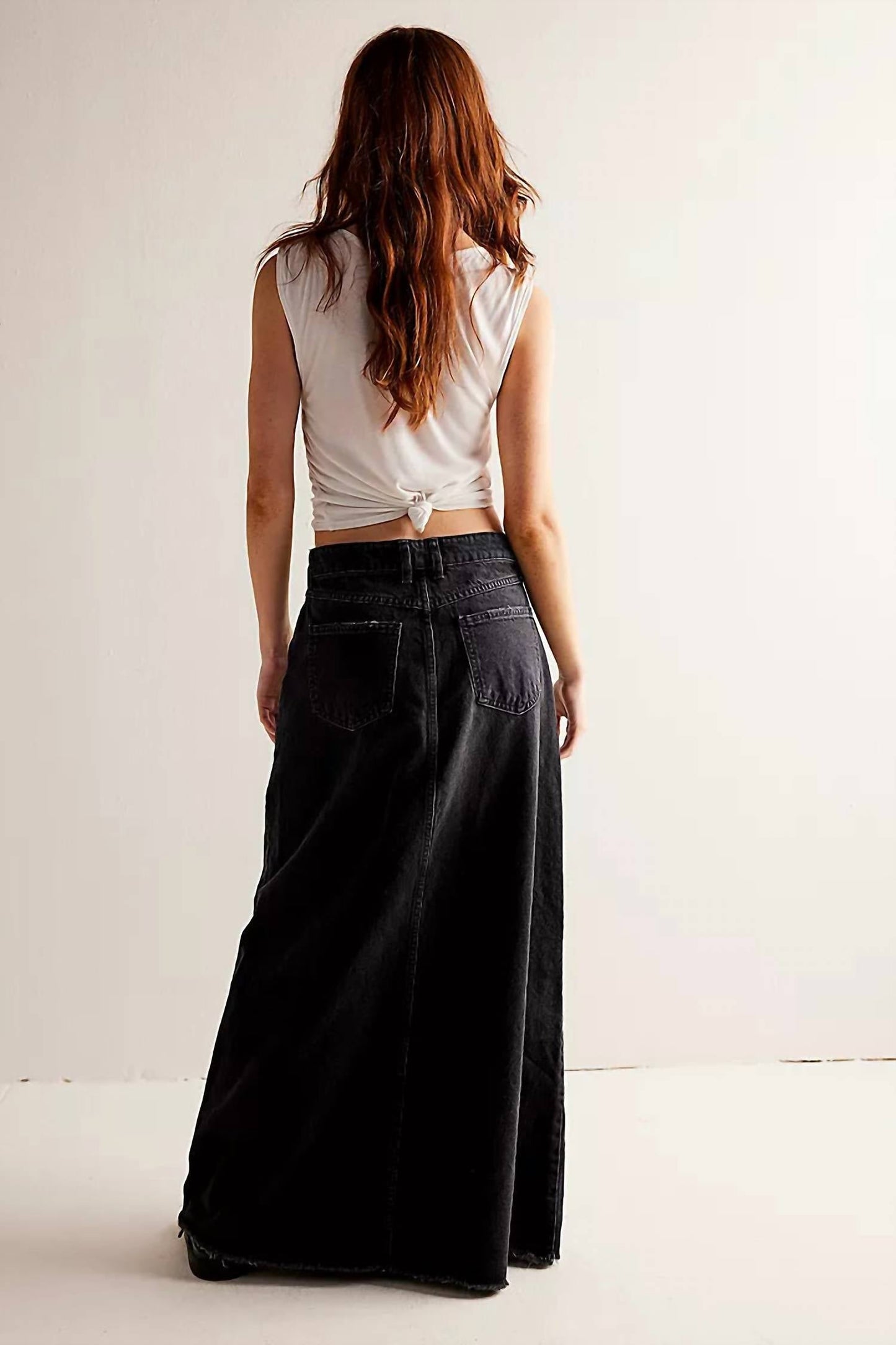 Free People - Come As You Are Denim Maxi Skirt