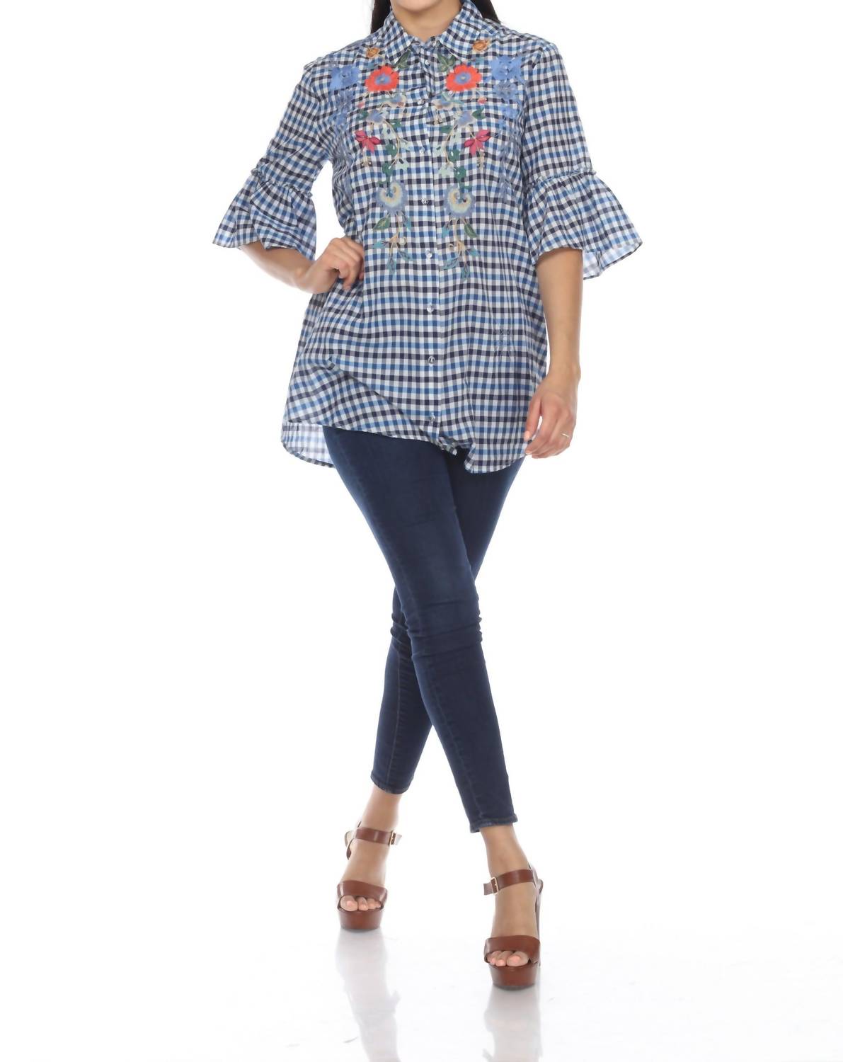 Johnny Was - Taryn Ruffle Sleeve Tunic Top
