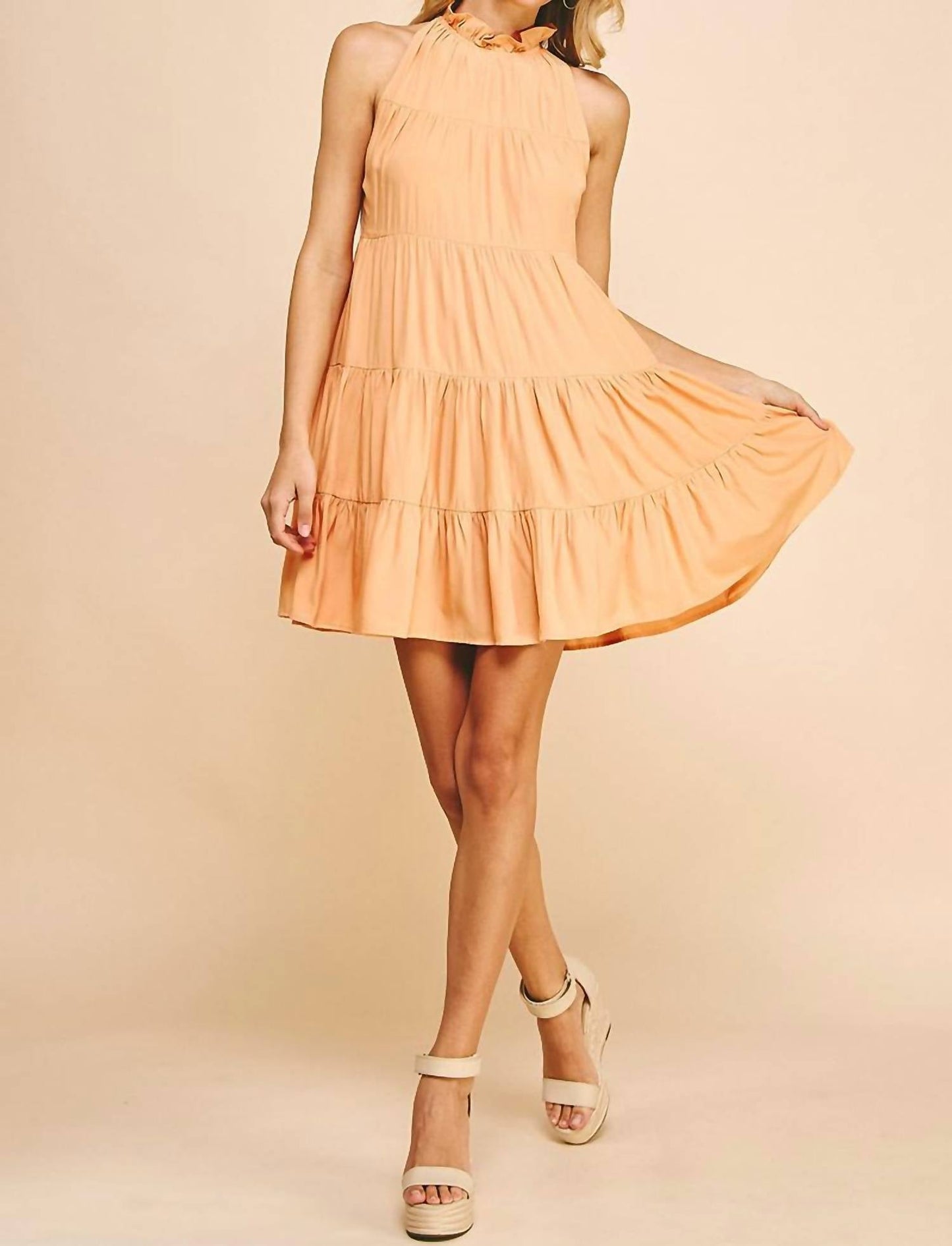 Pinch - Eloise Halter Tiered Dress