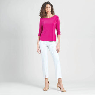 Clara Sunwoo - Round Neck 3/4 Sleeve Top