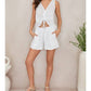 Milio Milano - V neck rouched linen crop top