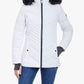 London Fog - Zip-front Puffer Jacket With Removable Faux Fur Trimmed Hood