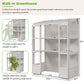 TOPMAX 78-Inch Wooden Greenhouse with Skylights and Folding Shelves