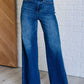 Judy Blue - Women's High Rise Tummy Control Retro Wide Leg Jeans