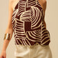 Q2 - Palm Print Halter Top