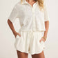 Z Supply - Madrid Knit Eyelet Button Up Top