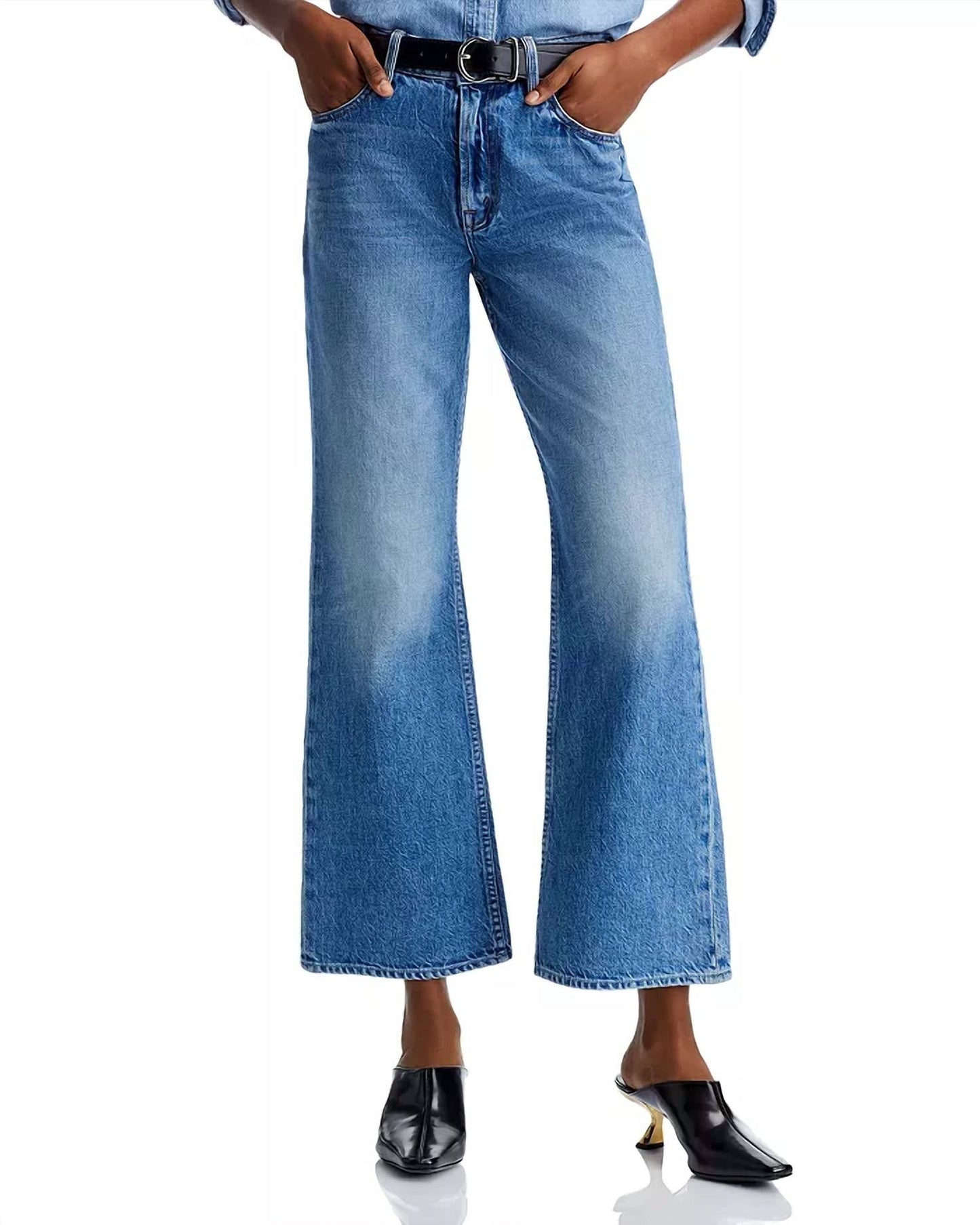 Mother - Bookie Flooded Wide Leg Jeans