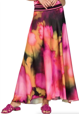 Beate Heymann - Wild Abstract Satin Maxi Skirt
