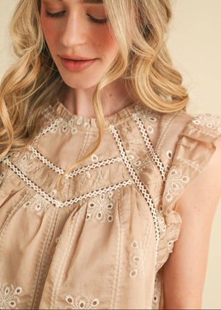 &Merci - Morning Sun Eyelet Top