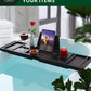 Foldable Bathtub Caddy Tray, Black