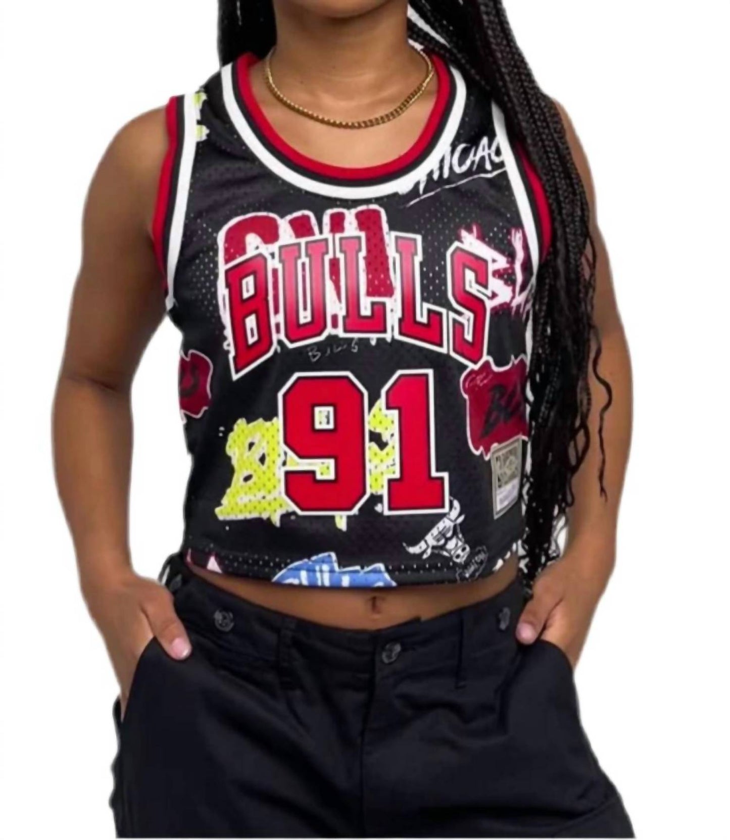 Mitchell & Ness - Chicago Bulls Slap Stick Crop Tank