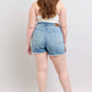 Judy Blue - High Waist Western Embroidery Detail Cut Off Denim Short