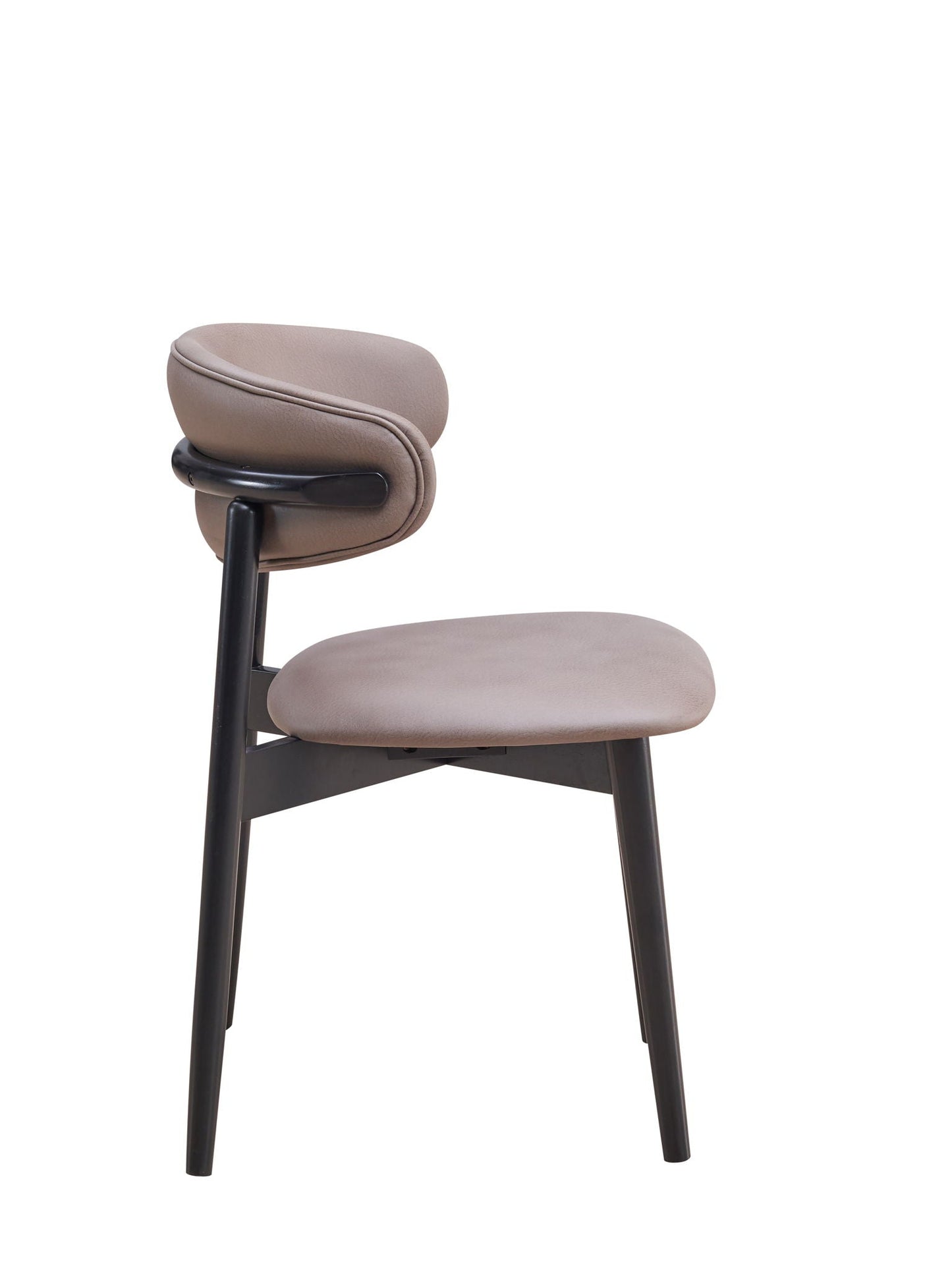 Lanae Polished Microfiber Side Chair (Set of 2) - Gray