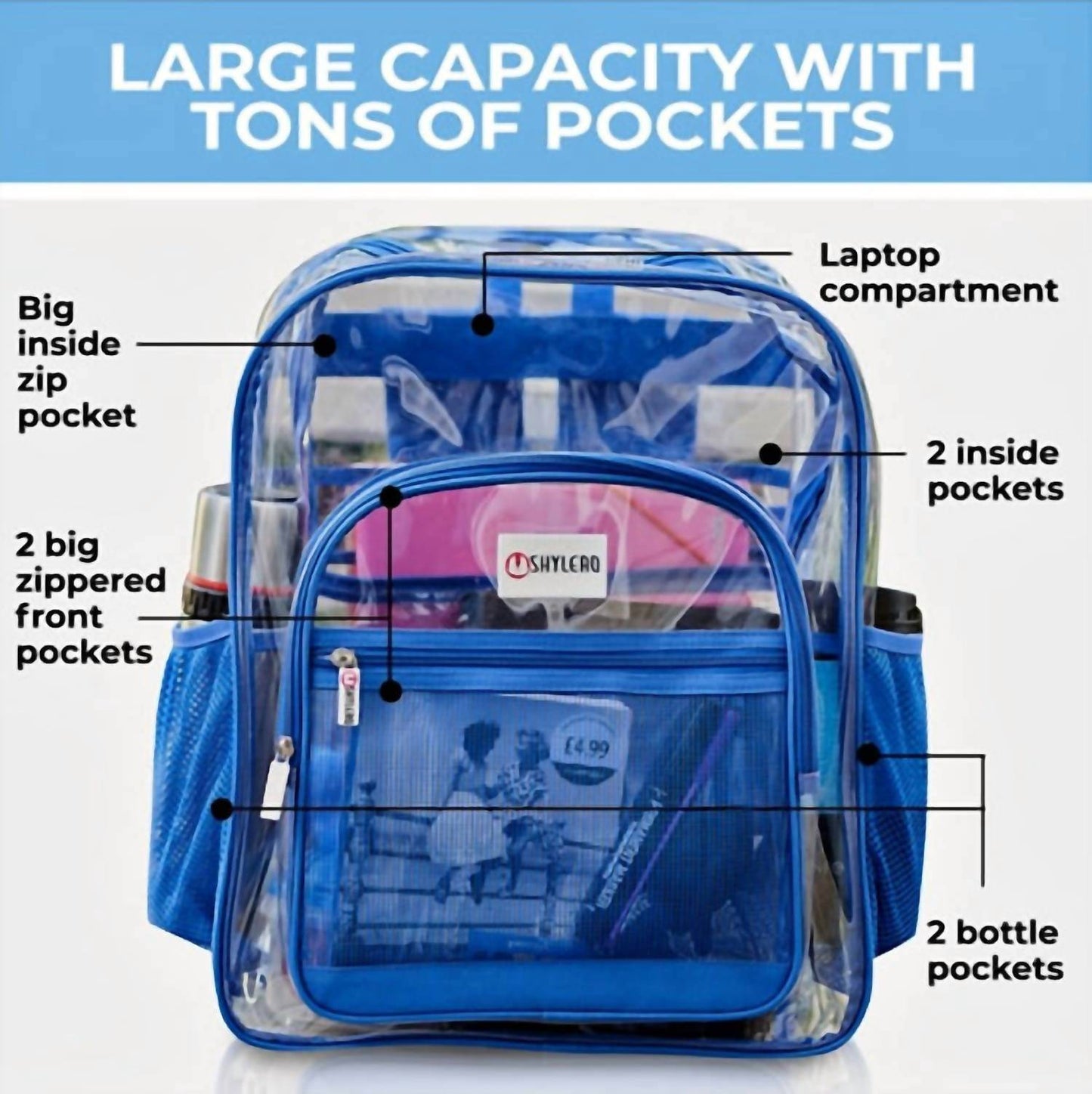 Shylero - Women's Clear Backpack