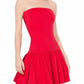 Alice + Olivia - Oriana Strapless Drop Waist Mini Dress