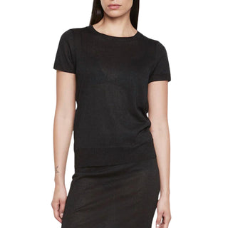 Enza Costa - Costa Lamé Short Sleeve Sweater