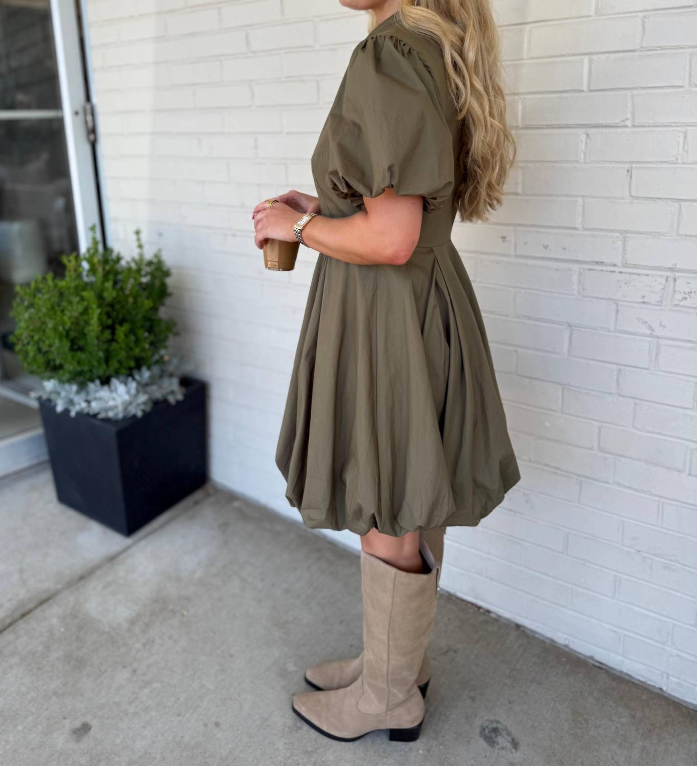 Aureum - Marie Bubble Hem Mini Dress