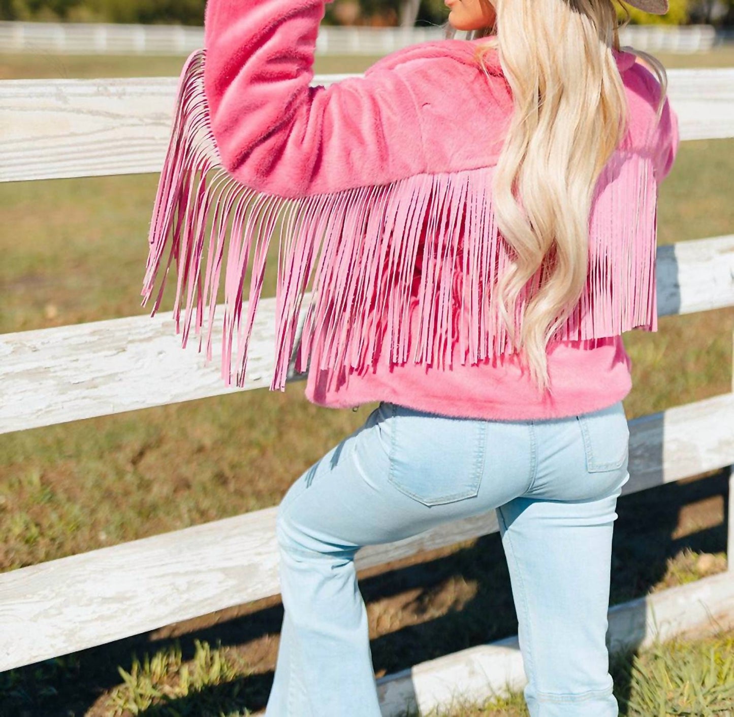 Buddylove - Skylar Fringe Faux Fur Jacket