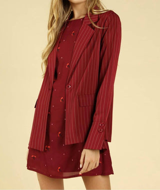 Honey Punch - Power Hour To Happy Hour Striped Blazer
