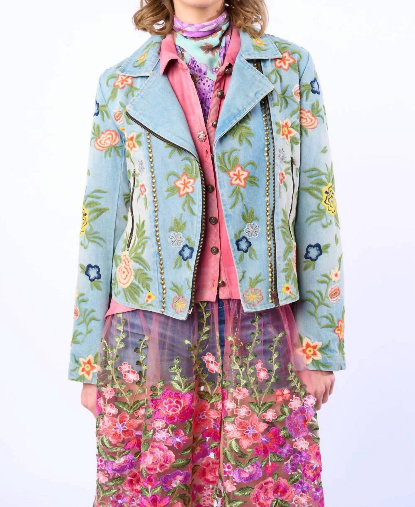 Aratta - Lucinda Embroidered Denim Jacket