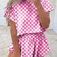 Aapparella - Women's Checkered 2-piece Skort Set