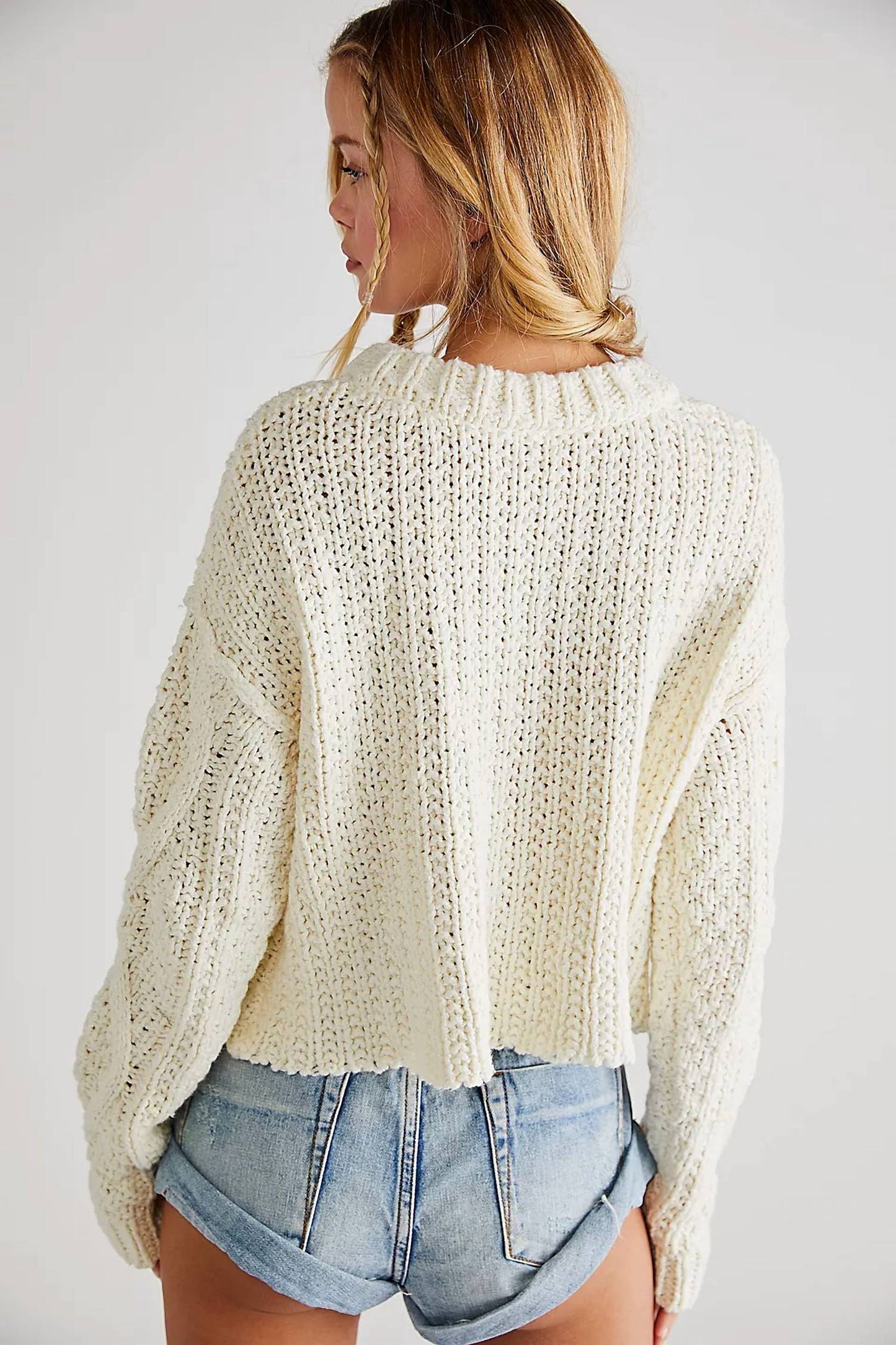 Free People - Cutting Edge Cable Pullover Sweater