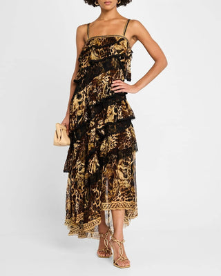 Camilla - Asymmetric Spliced Lace Dress